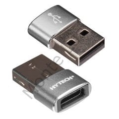 TYPE-C Dişi TO USB Erkek Metal Gövdeli OTG Çevirici, Hytech HY-XO33,