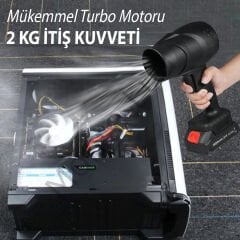 48 Volt 4000mAh Mini Jet Turbo Hava Üfleyici Fan, Yüksek Güçlü, Toz Üfleyici, Güçlü Üfleyici,