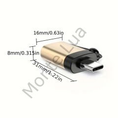 USB3.0 to Type C Çevirici Dönüştürücü OTG Adaptör, Süper Hızlı,