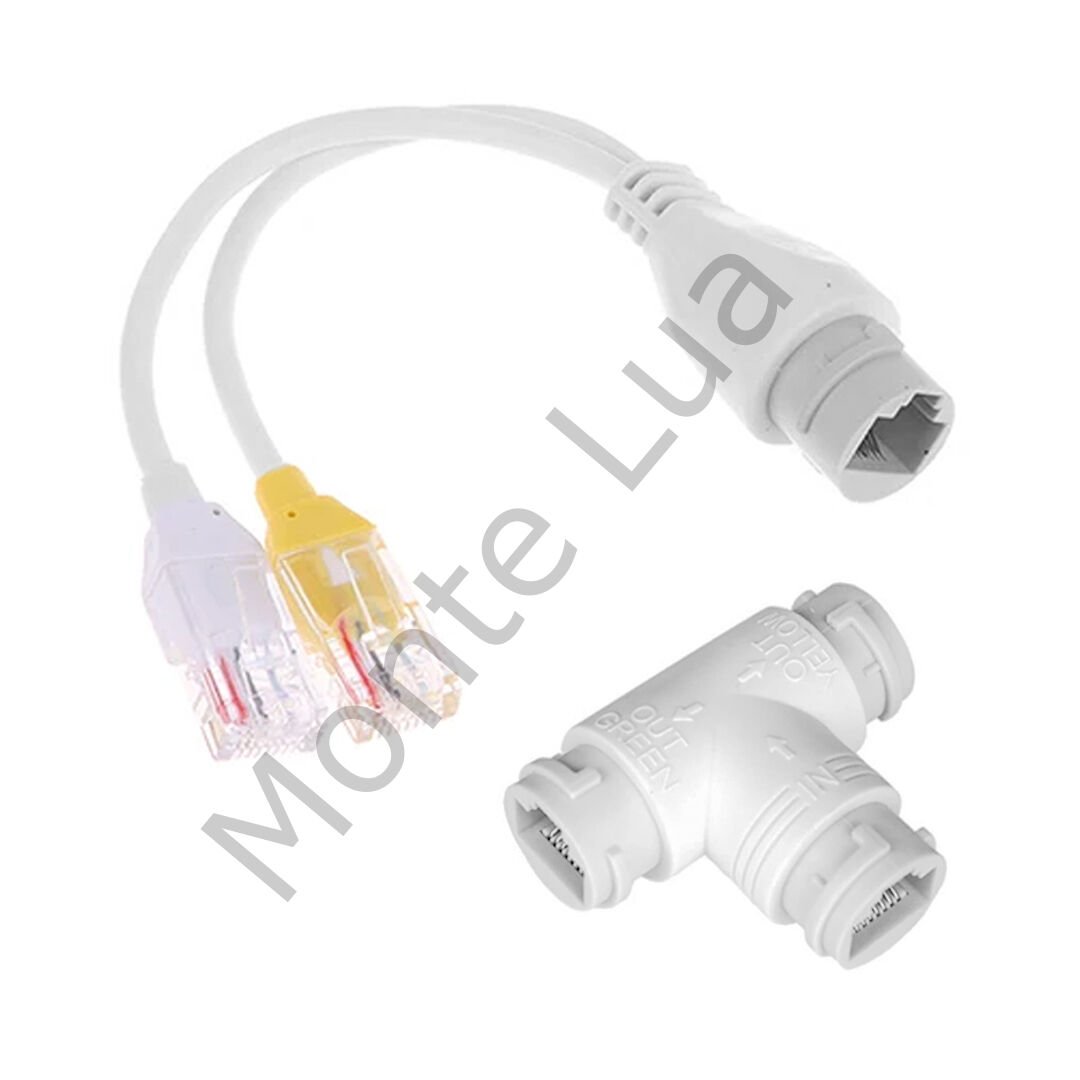 Poe Combiner / Mux,  üç yönlü RJ45 konnektör aksesuarları, Üç Yollu RJ45 Konektörü,