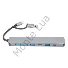 Type-C 7in1 Usb 3.0 Hub, USB/Type-c To USB A, USB C Macbook uyumlu Çevirici,