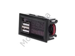 IC278C, Dijital Voltmetre, USB Çıkışlı Akü Göstergeli, DC 12Volt Aküler İçin,