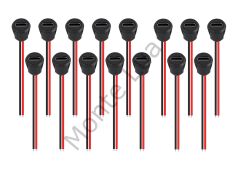 15 Adet, USB-C Konnektör Type-c Dişi Şasi 2 Pin, Yuvarlak Siyah,