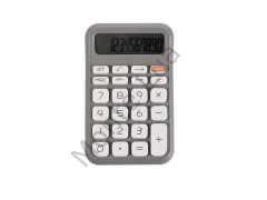 12 haneli, büyük LCD ekran, yuvarlak düğme, hesap ofis okul ev için uygun, gri,