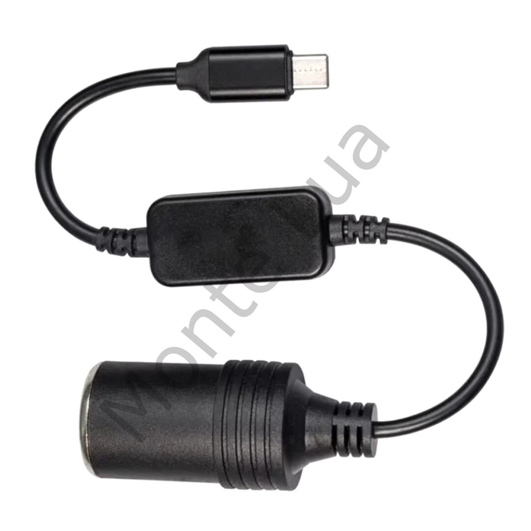 Type-C 5 Volt To 12 Volt Çakmak Fiş Çevirici, 12 watt