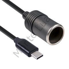 Type-C 5 Volt To 12 Volt Çakmak Fiş Çevirici, 12 watt