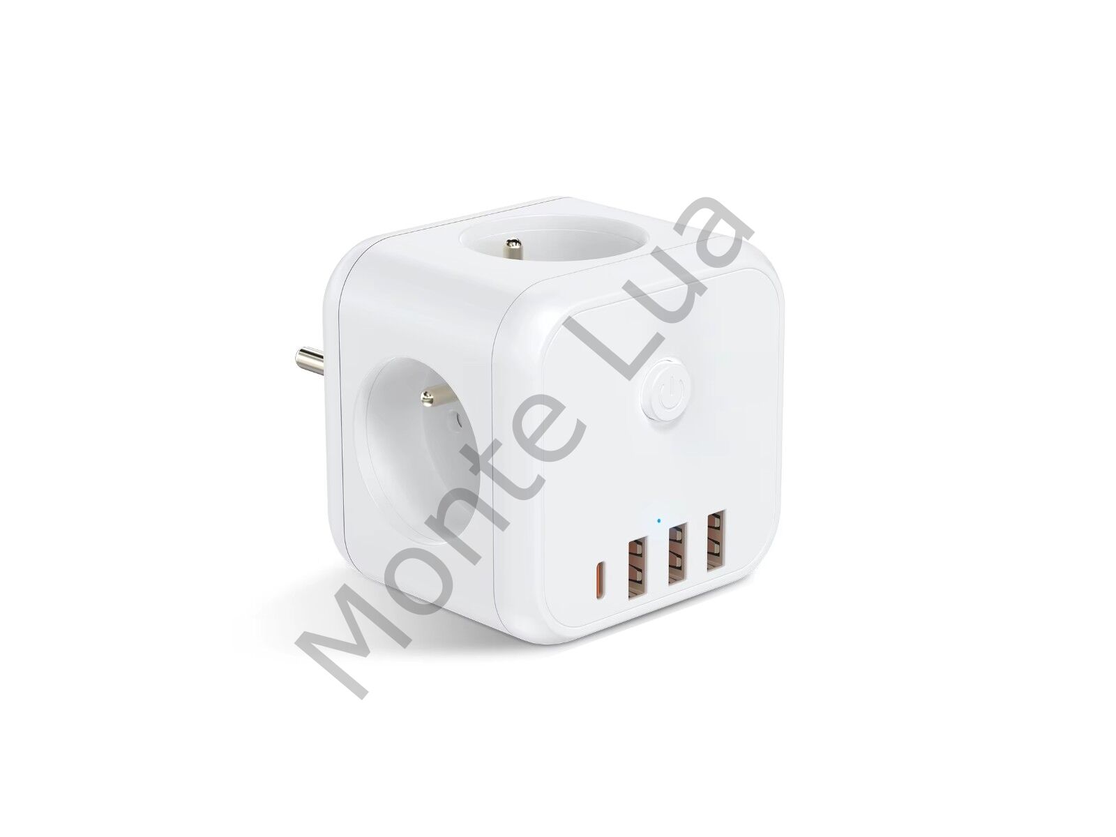 3 SOKETLİ 3XUSB+TYPE-C AKIM KORUMALI PRİZ, 7 in 1 Priz,