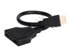 HDMI Splitter Adaptör Kablosu, Erkek-Hdmi Dişi X 2 Adaptör 30 Cm Kablo Çoklayıcı Splitter, Aynı Anda İki Aynı TV'yi Destekler 1080P