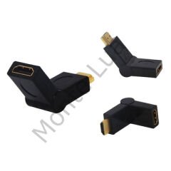 HDMI erkek dişi döner adaptör, Erkek Dişi L Tip Ara Oynar Başlık,