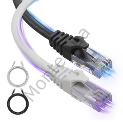 25 metre, Ethernet Kablosu, Ağ Kablosu, LAN, Cat6, Modem İnternet Kablosu, Gri,
