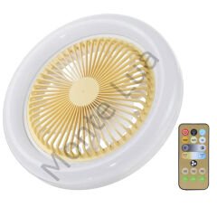 Ledli Lambalı Tavan Vantilatörü, 30 Watt, Uzaktan Kumandalı, 3 Kanat, E27, Aromaterapi Fan Işığı