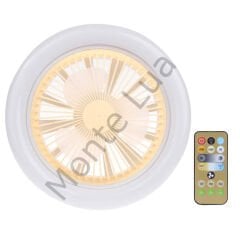 Ledli Lambalı Tavan Vantilatörü, 30 Watt, Uzaktan Kumandalı, 3 Kanat, E27, Aromaterapi Fan Işığı