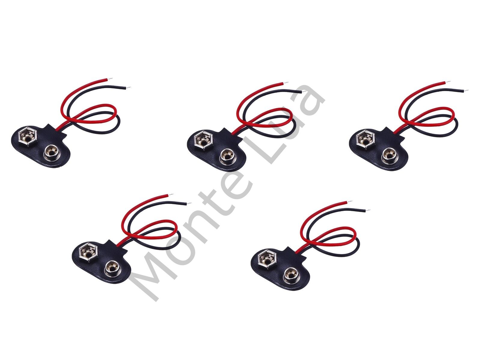 9 Volt Pil Başlığı 10 Cm Kablolu, 5 Adet,  IC-232,