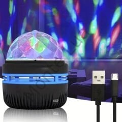 Mini Usb'li, 3 Watt, Sihirli Rgb, Led, Disko Topu,