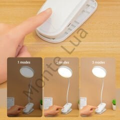 Şarjlı, Usb 'li Dokunmatik Düğmeli, Üç Modlu, Beyaz Işık, Masa Lambası,