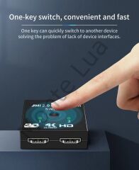 HDMI Switch HDMI Splitter, HDMI Anahtar, 2 Giriş 1 Çıkış, PS5, PS4, Xbox, TV Kutusu, TV Stick, Monitör, PC ile Uyumlu, Çift Yönlü AB Anahtar,