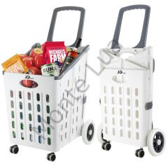 Sağlam Katlanır, 4 Tekerlekli, Market Alışveriş Arabası, Büyük Kapasiteli, 60KG Taşıma, 75 Litre Hacim,