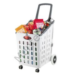 Sağlam Katlanır, 4 Tekerlekli, Market Alışveriş Arabası, Büyük Kapasiteli, 60KG Taşıma, 75 Litre Hacim,