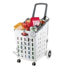 Sağlam Katlanır, 4 Tekerlekli, Market Alışveriş Arabası, Büyük Kapasiteli, 75 Litre Hacim,