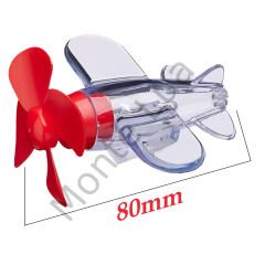 LED Işıklı, Motosiklet, Kask, Araba için Süs Uçağı, Pilsiz Çalışan, Kırmızı-Mavi Işık Efektli
