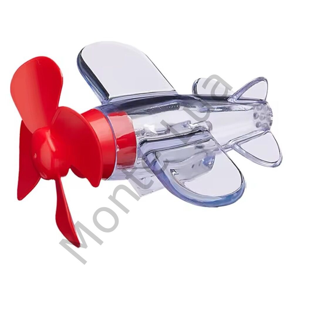 LED Işıklı, Motosiklet, Kask, Araba için Süs Uçağı, Pilsiz Çalışan, Kırmızı-Mavi Işık Efektli