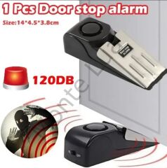 120db Kapı Durdurma Alarmı Titreşimli, Emniyet Kama Kapı Durdurucu, Alarm Durdurucu, Engelleme Seyahat Güvenlik Uyarısı, 120dB, (1 Adet)