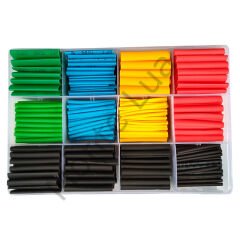 530 Adet 12 Boy Set Isıyla Daralan Makaron, Kablo Koruyucu Set, Elektrik Kablosu için Isıya Dayanıklı Koruyucu, Kutulu, Çeşitli Boyutlarda,