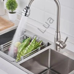 3 Fonksiyonlu Mutfak Lavabo Başlığı, 360 Derece Dönen, Tasarruflu, Musluk Başlığı, Krom,