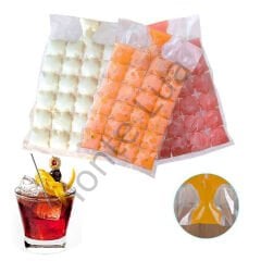 2 Paket 480 Adet Buz Küpü, Buz Torbası, Kolay Çıkarılan Buz Küpü Kalıp Tepsileri, Dondurucu, Kokteyl, Kemik Suyu Torbası Dondurma Meyve Suyu için Kendinden Sızdırmaz Buz Küpü Torbaları