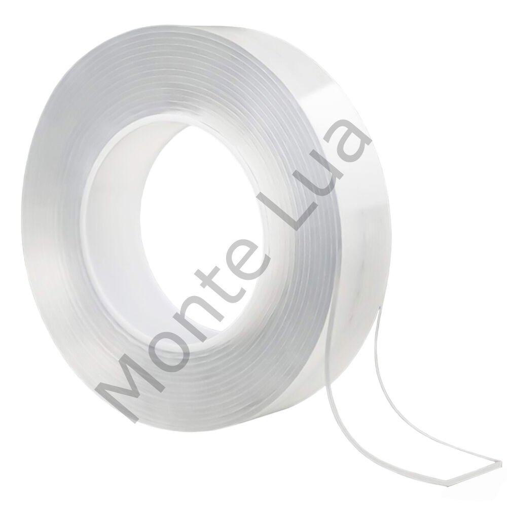 30mm 3 Metre Çift Taraflı Nano Teknoloji Süper Yapıştırıcı Şeffaf Bant, 1MM*3CM*3M