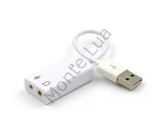 USB Kablolu Ses Kartı 7.1 Sound Çevirici Dönüştürücü, 3.5mm jak girişli,