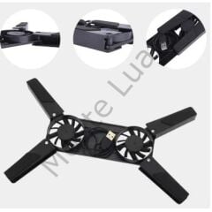 Katlanabilir, Soğutma Pedi, Dizüstü Soğutucu, Çift Fanlı Dizüstü Bilgisayar Standı, USB Powered, 7-15 inç, notebook Soğutucu,