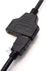 HDMI Splitter Adaptör Kablosu, Erkek-Hdmi Dişi X 2 Adaptör 30 Cm Kablo Çoklayıcı Splitter, Aynı Anda İki Aynı TV'yi Destekler 1080P