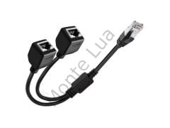 Erkek RJ45 TO 2x Dişi Ethernet Çoklayıcı Splitter Dağıtıcı