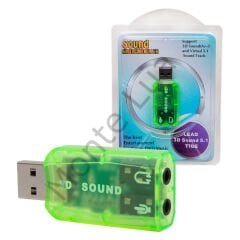 5.1 USB Stereo Ses Adaptörü , Harici Ses Kartı, PC ve Dizüstü Bilgisayar için 3D USB Ses Adaptörü,
