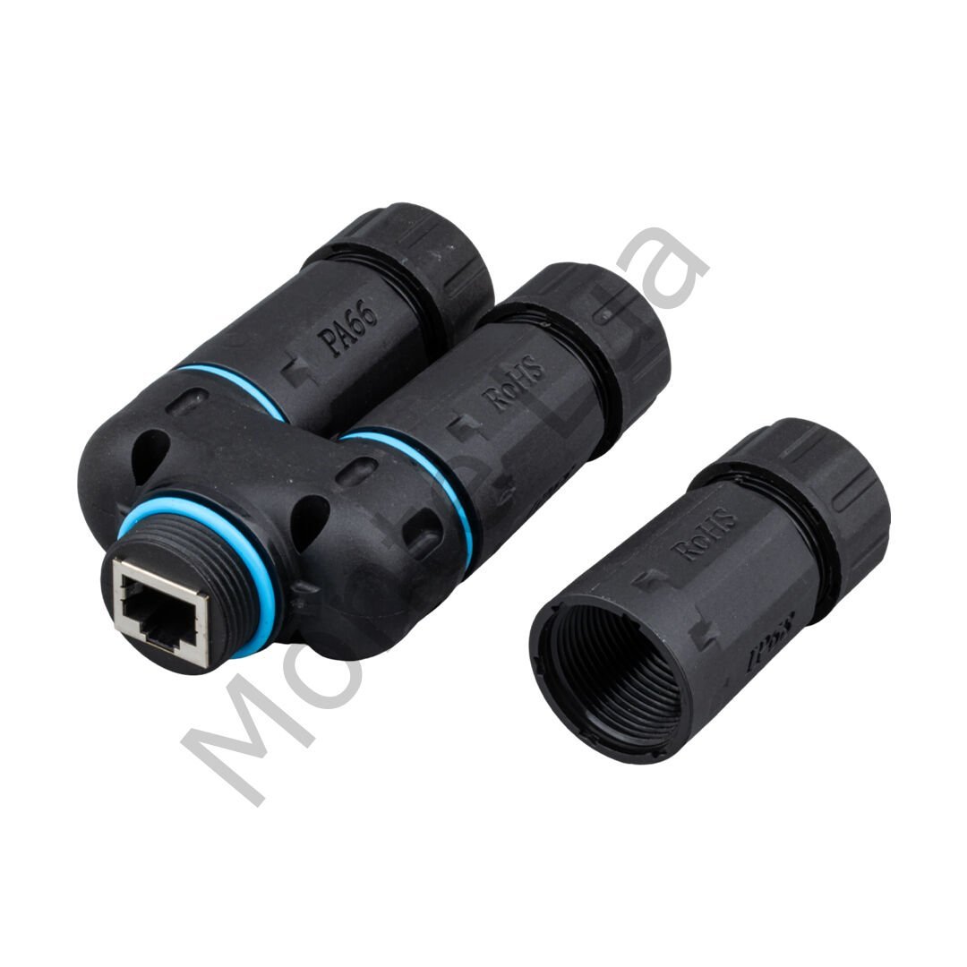 Dişi - 2x Dişi IP68 Su Geçirmez RJ45 Konnektör