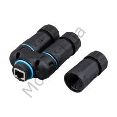 Dişi - 2x Dişi IP68 Su Geçirmez RJ45 Konnektör