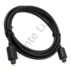 Fiber Optik Ses Kablosu Siyah 2 Metre, ses çubuğu, stereo sistem, ev sineması, Konsol bağlamak için ses kablosu,