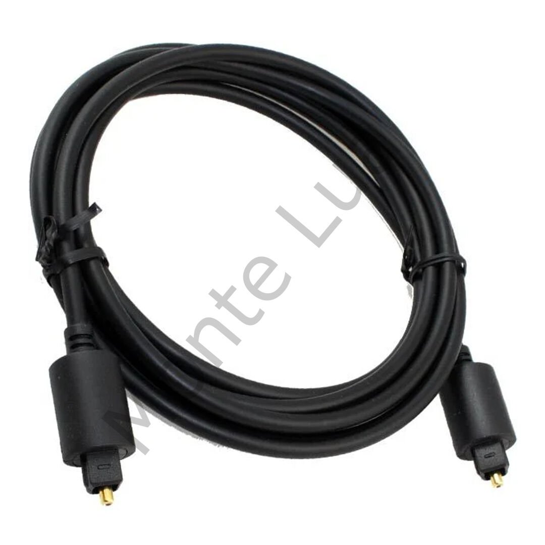 Fiber Optik Ses Kablosu Siyah 3 Metre, ses çubuğu, stereo sistem, ev sineması, Konsol bağlamak için ses kablosu,