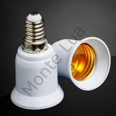 E14 - E27 Duy Dönüştürücü, ABS Plastik, Sıcaklığa ve Korozyona Dayanıklı, Beyaz,