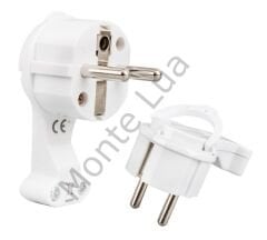 Askılı Erkek Fiş, Topraklı ve Ups Uyumlu, Beyaz