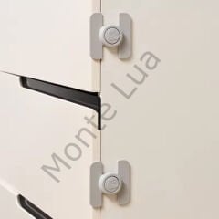 Düğmeli Tip Dolap ve Çekmece Çocuk Güvenlik Kilidi, 1 Adet, Karma Renk