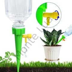 Çiçek Sulama Damlama Sistemi, (10’lu Paket), Sadece Gazlı İçecek Şişeleri ile Uyumludur,