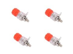 Şeffaf 4mm Büyük Boy Banana Born Klemens, 24A, 4 Adet, Kırmızı, IC-240B