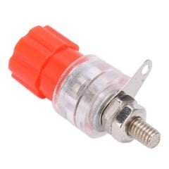 Şeffaf 4mm Büyük Boy Banana Born Klemens, 24A, 4 Adet, Kırmızı, IC-240B