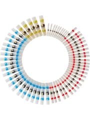 300 Parça Ortası Lehimli Makaron Seti, Kablo Birleştirici, Ek Muf 4 Çeşit Plastik Çantada