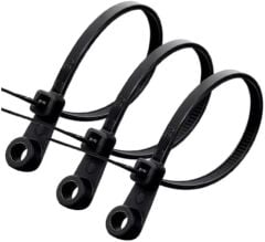 Vida Delikli Kablo Bağı Plastik Kelepçe 100lü Paket Siyah 3.6x150mm