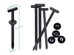 50 Adet, Oto Tampon Klipsi, Araba, Bagaj, Motor Koruma Paneli, Kablo Bağı, Siyah,