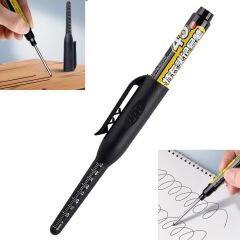 Siyah, 45 Mm, Uzun İnce Uçlu, Metal Ahşap Beton Yüzey İşaretleme Kalemi,