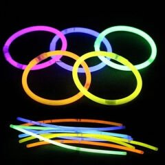 Fosforlu Neon Glow Stick Led Bileklik - Çubuk 100'lü Paket